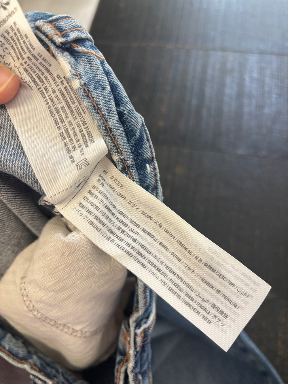 Abercrombie and Fitch the loose high rise jeans blue size 27 / 4 R - Picture 7 of 12